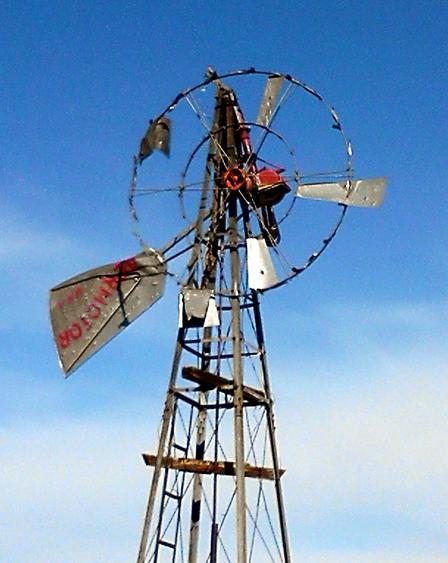 Windmill and water tanks, circa 2006